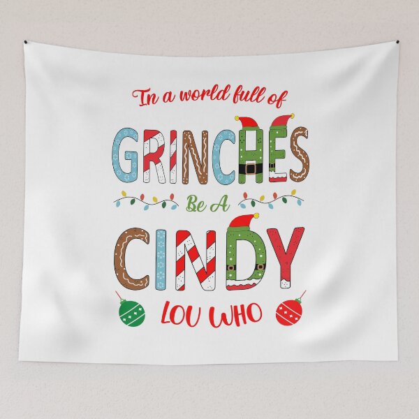 Item preview, Funny Christmas, In A World Full Of Grinches Be A Cindy Lou Who designed and sold by Hottshirtdesign.