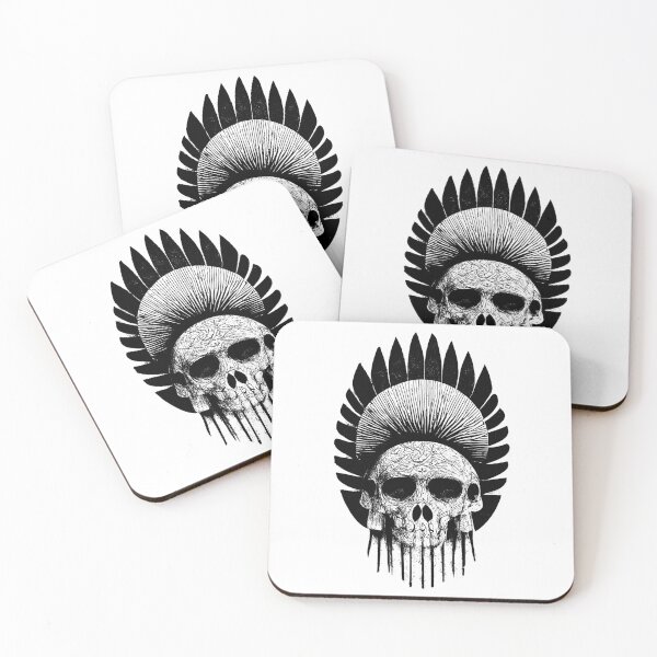 Item preview, Native American Chief | Skull With Indian Headdress designed and sold by TMBTM.