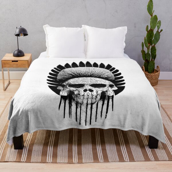 Item preview, Native American Chief | Skull With Indian Headdress designed and sold by TMBTM.