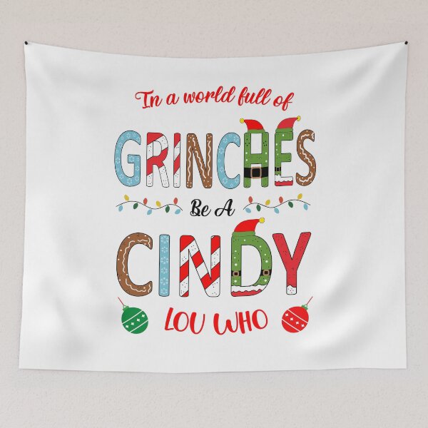 Item preview,  Funny Christmas, In A World Full Of Grinches Be A Cindy Lou Who designed and sold by Hottshirtdesign.