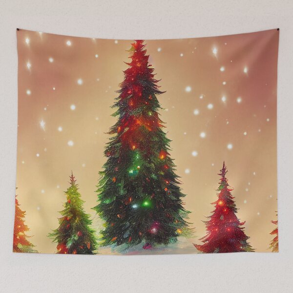 Item preview, Christmas trees in a magical forest designed and sold by Stepan Melnikov | Midpatterns.