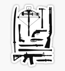 The Walking Dead Weapons Sticker