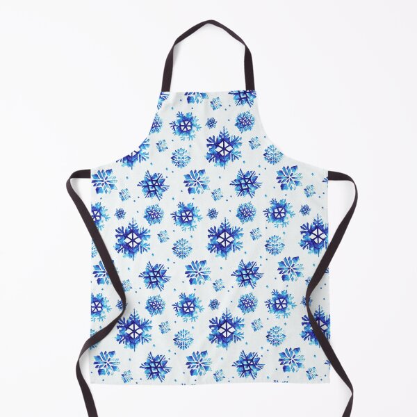 Item preview, hand painted watercolor snowflakes - blue winter pattern designed and sold by PP-Patterns.