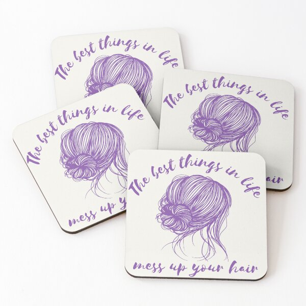 Item preview, The Best Things In Life Mess Up Your Hair - Cute Purple designed and sold by AlamoAndCo.