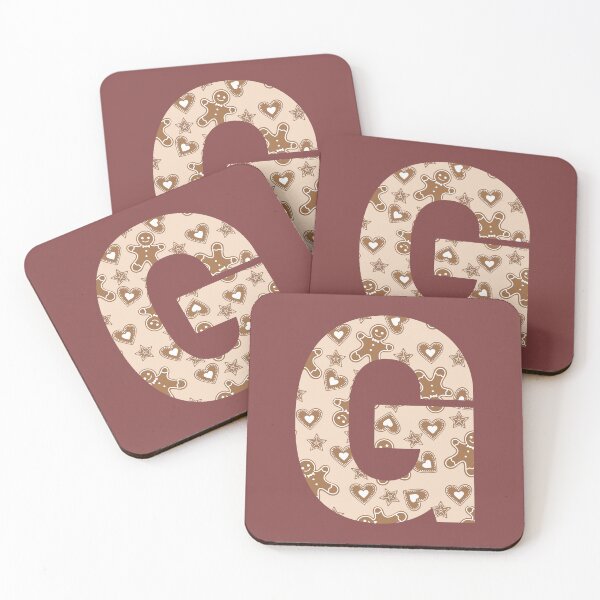 Item preview, Gingerbread Pattern Monogram Letter G designed and sold by Coffee Lifestyle.