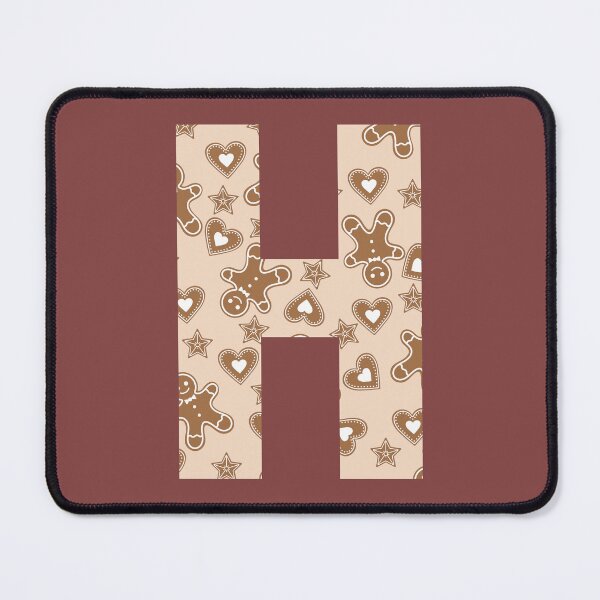 Item preview, Gingerbread Pattern Monogram Letter H designed and sold by Coffee Lifestyle.