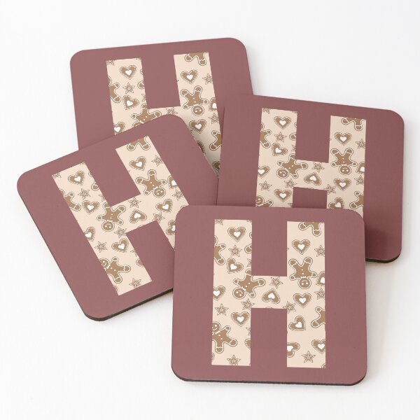 Item preview, Gingerbread Pattern Monogram Letter H designed and sold by Coffee Lifestyle.