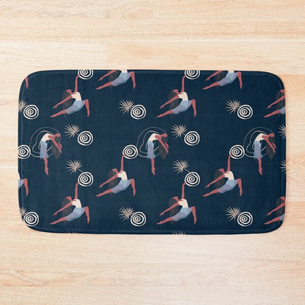 Item preview, Navy blue ballet dancer pattern designed and sold by reka88.