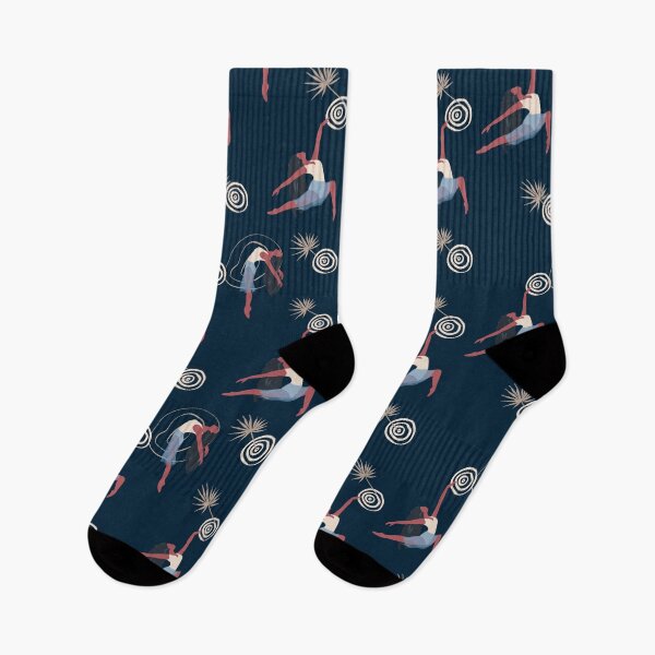 Item preview, Navy blue ballet dancer pattern designed and sold by reka88.