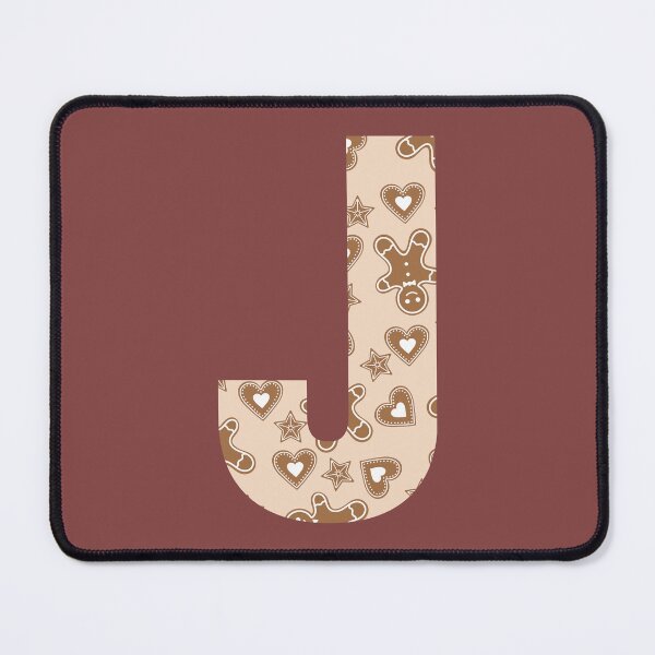 Item preview, Gingerbread Pattern Monogram Letter J designed and sold by Coffee Lifestyle.