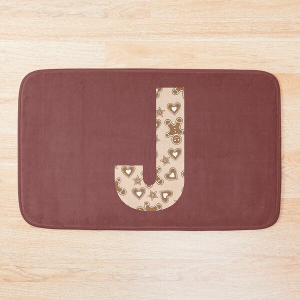 Item preview, Gingerbread Pattern Monogram Letter J designed and sold by Coffee Lifestyle.