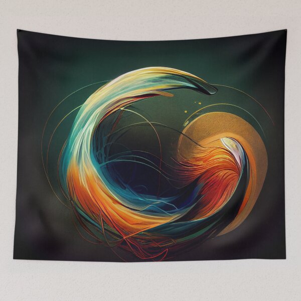 Item preview, A Stunning Ultra-Realistic Swirling Abstract Vision of Colorful Artwork.  designed and sold by Right Passage.