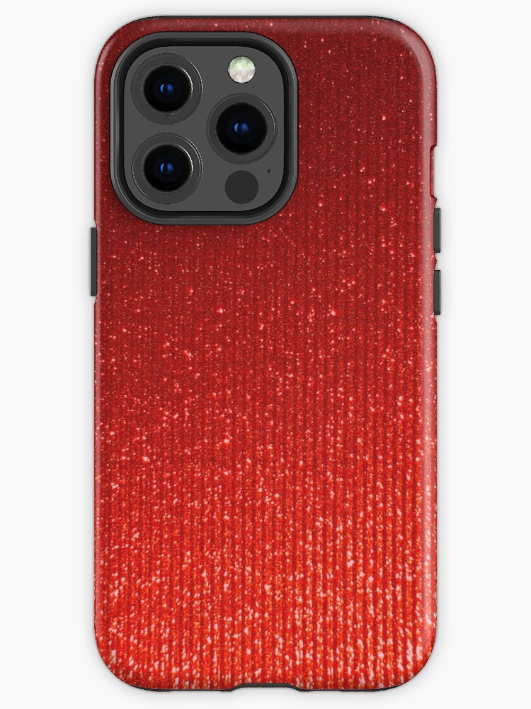 Red Hue Glitter Sparkles Texture Photography | iPhone Case