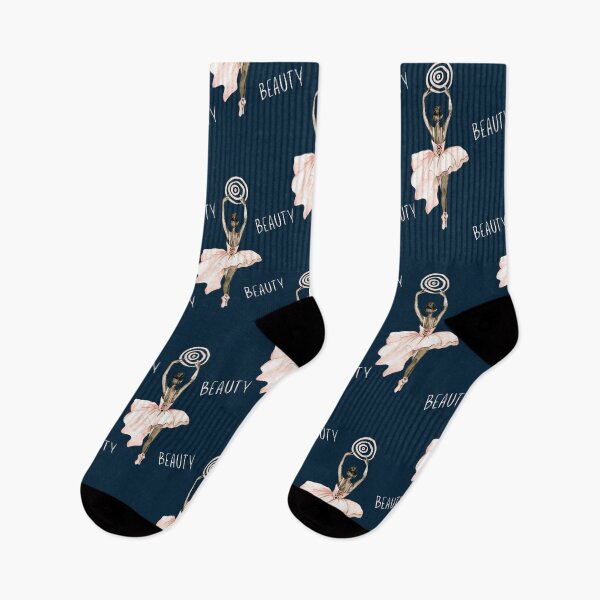 Item preview, Navy blue ballet dancer pattern designed and sold by reka88.