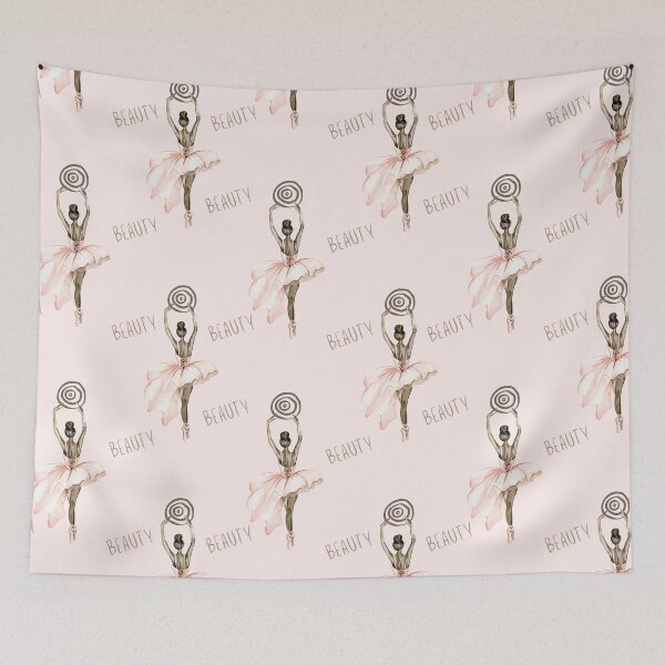 Item preview, Beauty pink ballet dancer pattern designed and sold by reka88.