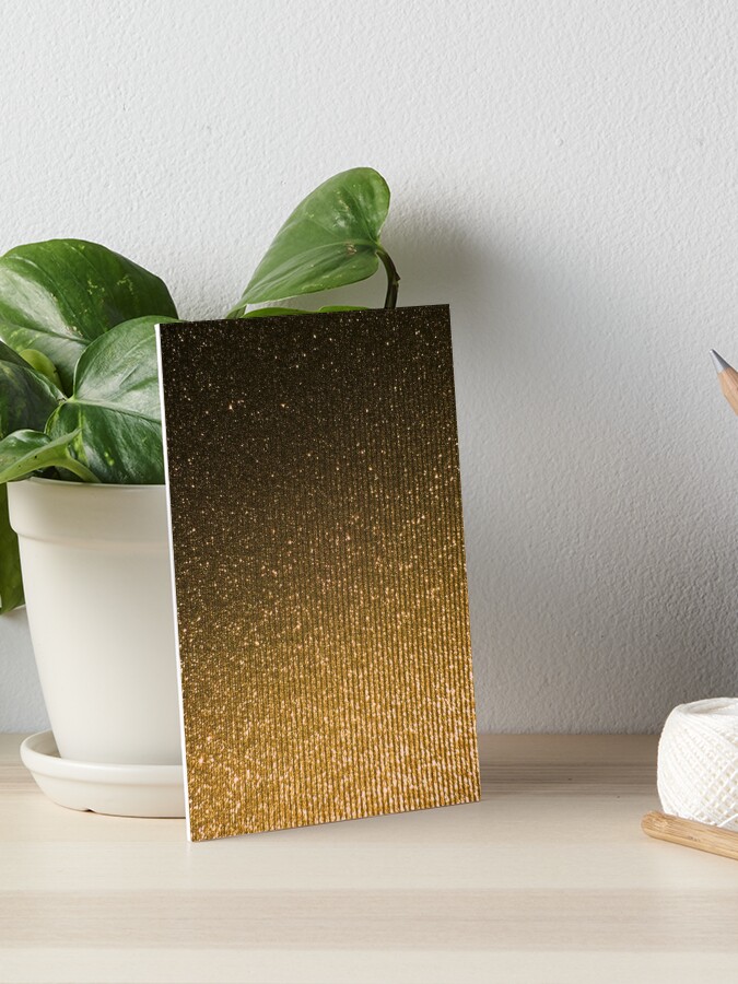 Golden Hue Glitter Sparkles Texture Photography | Art Board Print