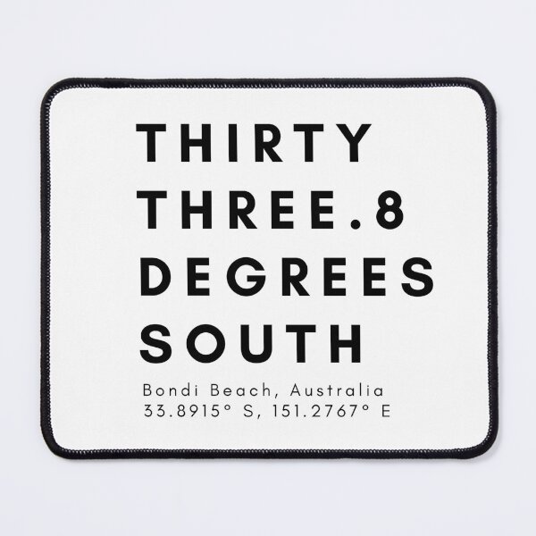 Item preview, Bondi Beach Latitude and Longitude art designed and sold by KissingCockatoo.