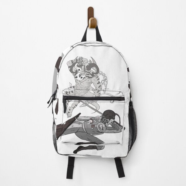 Item preview, epic scene of a battle of a bullfighter against a monster in anime style designed and sold by kitsuneins.