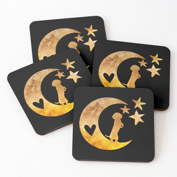 Item preview, Dachshund Moon Stars Art designed and sold by BittenByErmines.