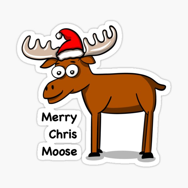 Item preview, Christmas Moose Chris Moose Cute  designed and sold by Bobby-Dazzler.