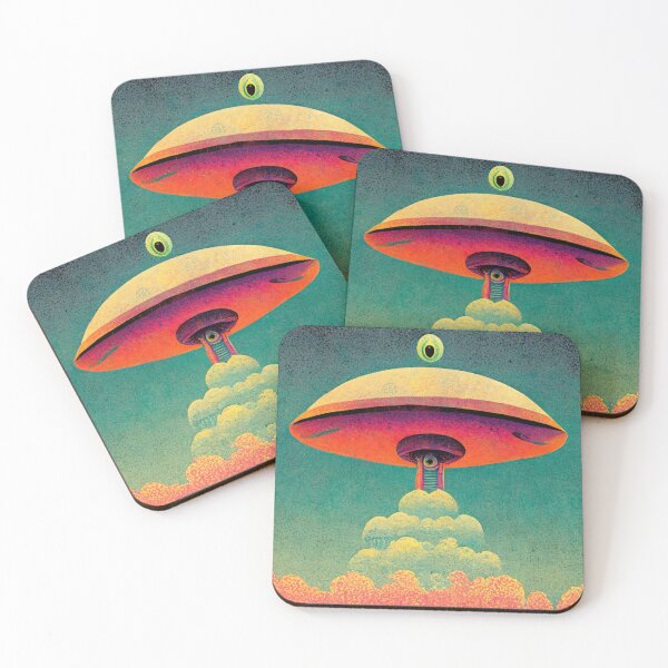Item preview, Alien Invasion UFO Psychedelic Otherworldly Spaceship Taking Off designed and sold by Weirdarto.