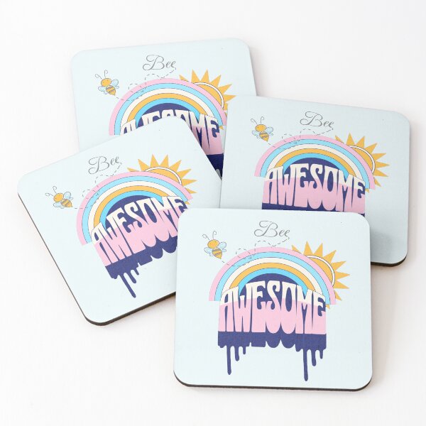 Item preview, Be Awesome Rainbow Inspirational Quote  designed and sold by tamdevo1.