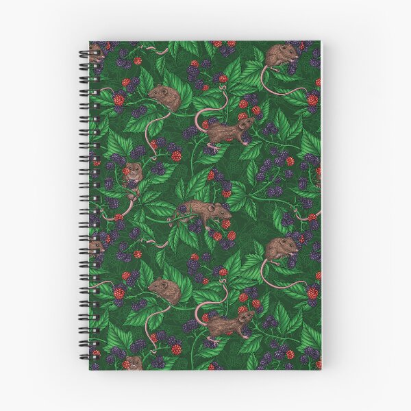 Item preview, Mice and blackberries on dark green designed and sold by Katerina Mitkova Kirilova.