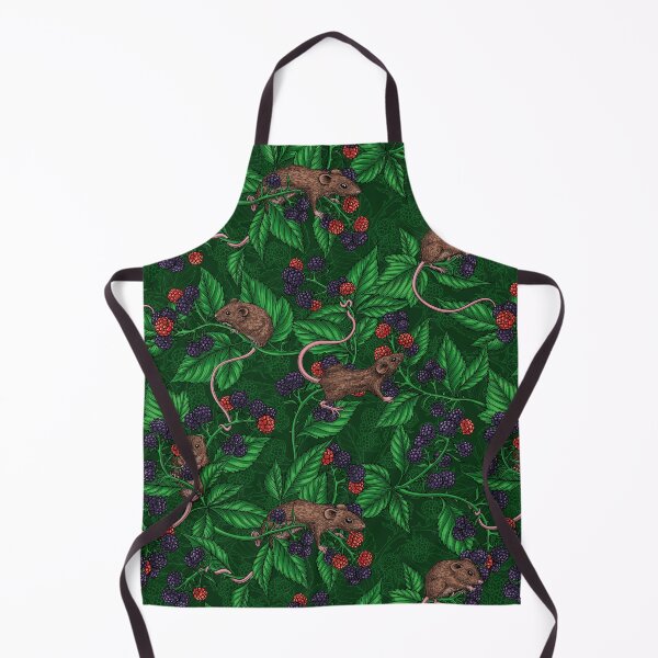 Item preview, Mice and blackberries on dark green designed and sold by Katerina Mitkova Kirilova.