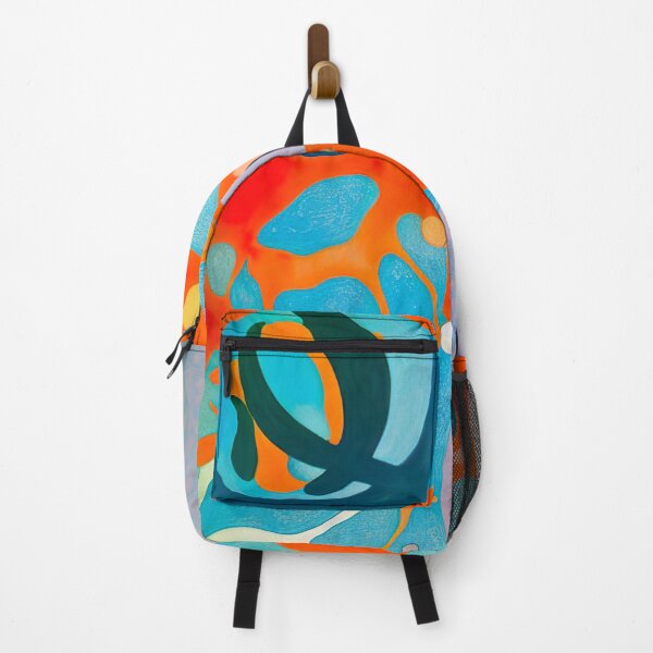 Item preview, Coral Reef 8 - Abstract Art - Orange, Turquoise and Red designed and sold by Inomaly Art.