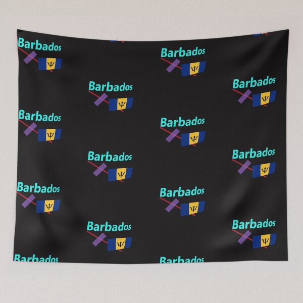 Item preview, Barbados abstract design  designed and sold by lobodelnoir.