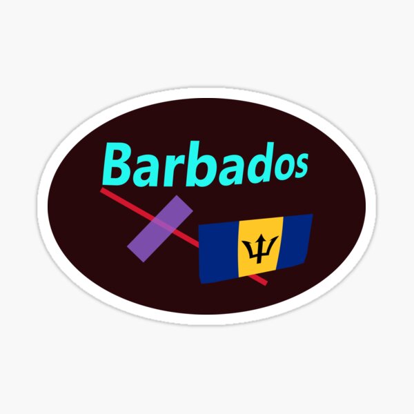 Item preview, Barbados abstract design  designed and sold by lobodelnoir.