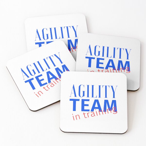 Item preview, Agility team in training in blue and red designed and sold by PausePapote.