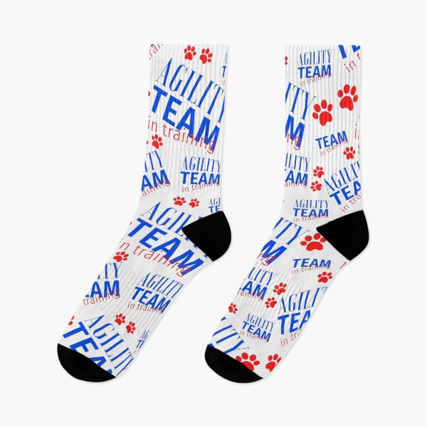 Item preview, Agility team in training in blue and red designed and sold by PausePapote.