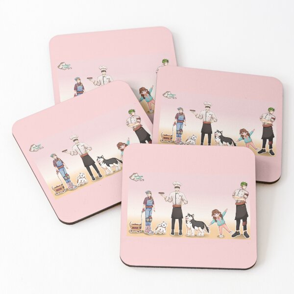 Item preview, pastry girl, chefs and their pets in anime and kawaii style. designed and sold by kitsuneins.