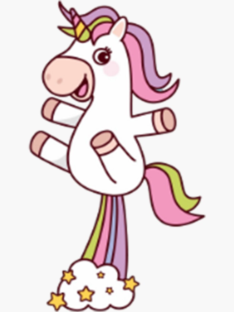 Unicorn Farting Rainbow Sticker For Sale By Style9 Redbubble