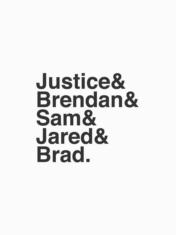 "Trapped Under Ice Justice & Brendan & Sam & Jared & Brad" Tshirt