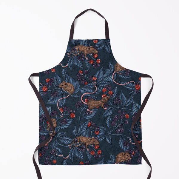 Item preview, Mice and blackberries on navy designed and sold by Katerina Mitkova Kirilova.