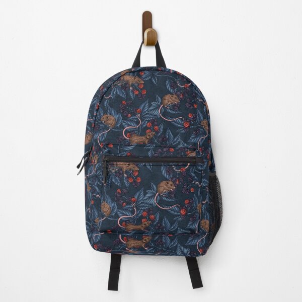 Item preview, Mice and blackberries on navy designed and sold by Katerina Mitkova Kirilova.