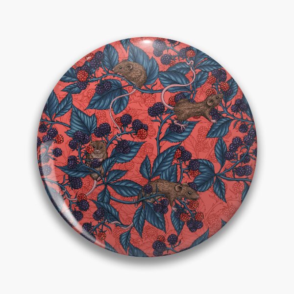 Item preview, Mice and blackberries on red designed and sold by Katerina Mitkova Kirilova.