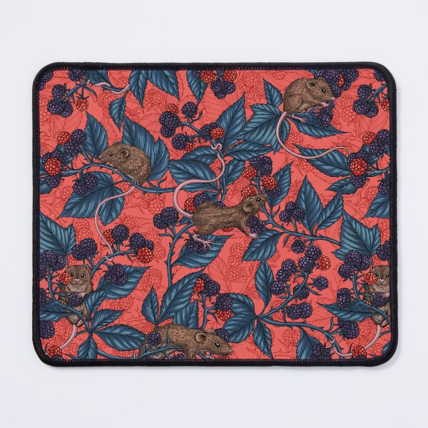 Item preview, Mice and blackberries on red designed and sold by Katerina Mitkova Kirilova.