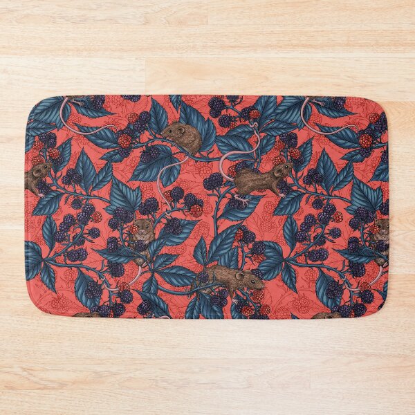 Item preview, Mice and blackberries on red designed and sold by Katerina Mitkova Kirilova.