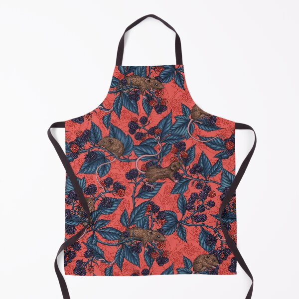 Item preview, Mice and blackberries on red designed and sold by Katerina Mitkova Kirilova.
