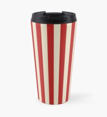 Retro Popcorn Style Vertical Stripes Travel Mug