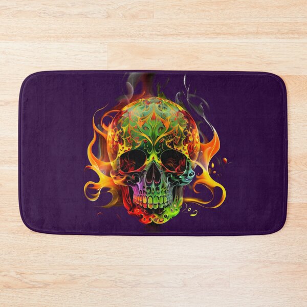 Item preview, Burning Skull - Day Of The Dead Sugar Skull Mexican Culture  designed and sold by NewDesignPrints.
