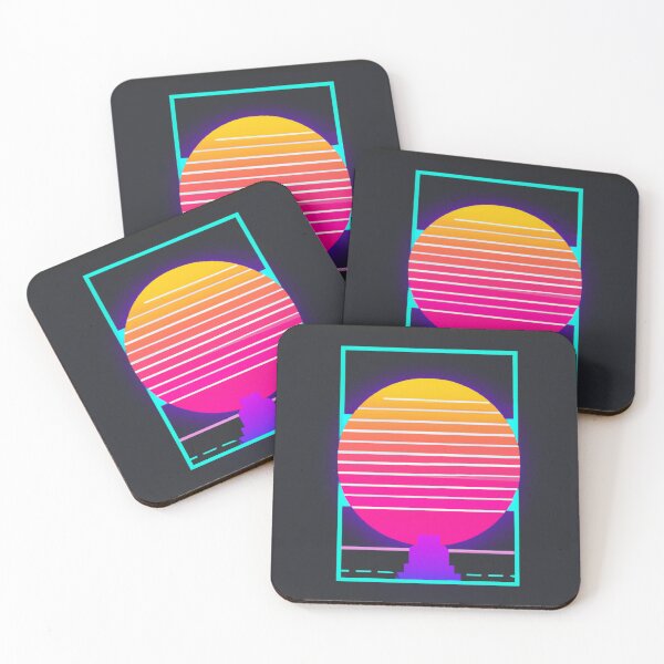 Item preview, Outrun retro sunset in a frame designed and sold by SJG-digital.