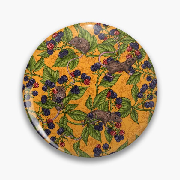Item preview, Mice and blackberries on yellow designed and sold by Katerina Mitkova Kirilova.