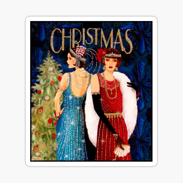 Item preview, FLAPPERS : Vintage With Christmas Tree Print designed and sold by posterbobs.
