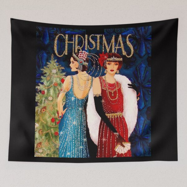Item preview, FLAPPERS : Vintage With Christmas Tree Print designed and sold by posterbobs.