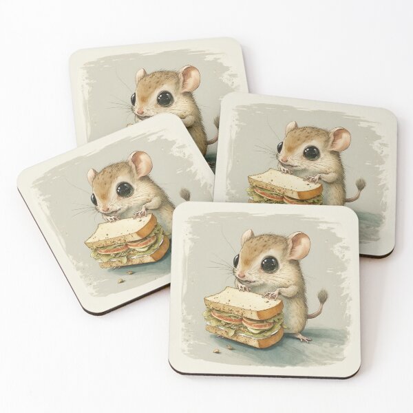 Item preview, Cute mouse eat a sandwich designed and sold by badbug.