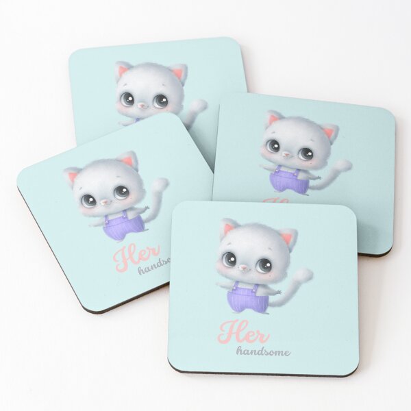 Item preview, Cute Cat Couple Sticker for Boys designed and sold by DaffodilArts.
